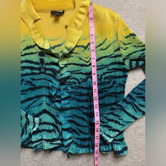 NWOT Caeliann Cardigan Sweater Boho Open Front Women Animal Print Size Small - Picture 4 of 8